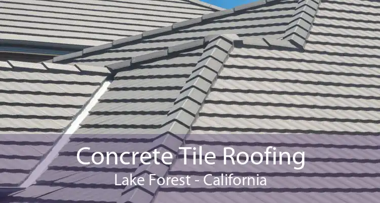 Concrete Tile Roofing Lake Forest - California
