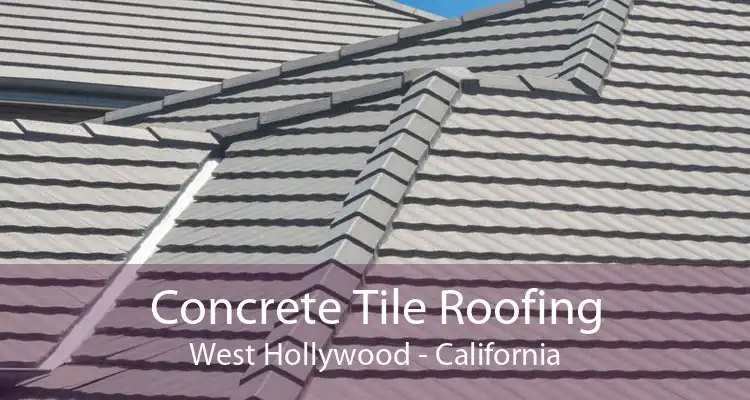Concrete Tile Roofing West Hollywood - California